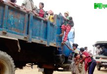 အင်ဂျန်းယန်မြို့နယ်အတွင်း တိုက်ပွဲများ ဖြစ်ပွားလာခြင်းကြောင့် ရာချီဒေသခံများ မြစ်ကြီးနားမြို့သို့ ထွက်ပြေးတိမ်းရှောင်လာ။ N jang Yang IDps