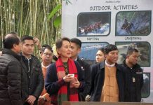 ခေါင်လန်ဖူး ကားလမ်းပိုင်းဖွင့်ပွဲသို့ ဒေါ်အောင်ဆန်းစုကြည်တက်ရောက်ဖွင့်လှစ် Aung San Su Kyi