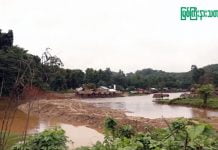 ဝါရှောင်ဆည်ပြုပြင်နေချိန် ဂွေရွတ်ယန်ကျေးရွာရှိ နမ့်မြစ်ခချောင်းကနေ ရေလွှဲယူနေတာကြောင့် ဒေသခံတွေ အသုံးပြုနေတဲ့လမ်း ပျက်စီးသွားလို့ အခက်အခဲဖြစ်နေ