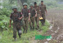 လဝါးကျေးရွာအတွင်း စစ်ကောင်စီတပ်သားများ ၀င်ရောက်တပ်စွဲလာသောကြောင့် ဒေသခံများ ထိတ်လန့်နေ
