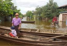 ဗန်းမော်မြေနိမ့်ပိုင်း ရပ်ကွက်များတွင် မြစ်ရေဝင်ရောက်မှုကြောင့် လူဦးရေ (၁၀၀၀) ကျော် ရေဘေးတိမ်းရှောင်နေရ ဗန်းမော် ရေဘေး