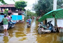ရွှေကူမြို့တွင် မိုးသည်းထန်စွာ ရွာသွန်းခြင်းကြောင့် ရေကြီးရေလျှံမှု ထပ်မံဖြစ်ပွါး ရေကြီးရေလျှံ