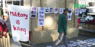 ချင်းမိုင်မြို့မှာ ထိုင်းရောက်မြန်မာတွေ အာဏာသိမ်းမှုဆန့်ကျင်ရေး လှုပ်ရှားမှုပြုလုပ်။