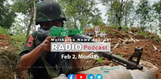 မြစ်ကြီးနားသတင်းဂျာနယ်၏ အပတ်စဉ် TV အစီအစဉ်တင်ဆက်မှု။ (ကချင် – ဂျိန်းဖော့) ဖေဖော်ဝါရီလ (၂) ရက်။