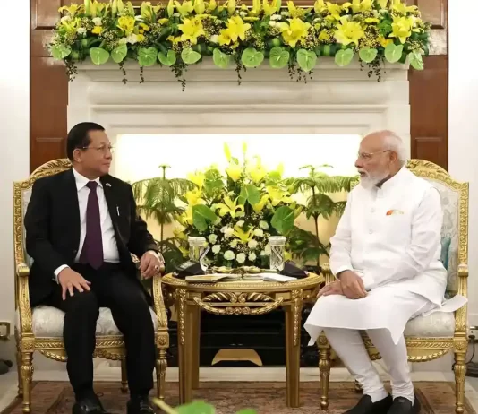လီဒိုလမ်းပြန်ပြင်ဖို့လုပ်နေတဲ့ အိန္ဒိယက ဦးမင်းအောင်လှိုင်နဲ့ မြေရှားအကြောင်းဆွေးနွေးခဲ့