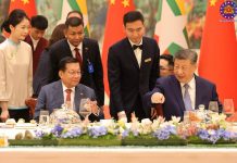 မြန်မာက အဓိကစီမံကိန်းတွေကို မြှင့်တင်ဆောင်ရွက်ဖို့နဲ့ ငြိမ်းချမ်းရေးဖော်ဆောင်ဖို့ ရှီကျင့်ဖျင်ပြော