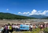 မြစ်ဆုံစစ်စီမံကိန်းအလိုမရှိကြောင်း ဧရာဝတီမြစ်ကမ်းဘေး တစ်နေရာမှာ ဆန္ဒထုတ်ဖော်