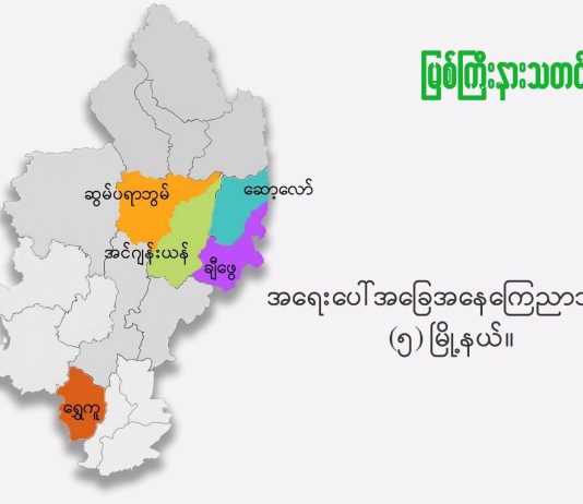 ကချင်ပြည်နယ်က ၅ မြို့အပါ မြို့နယ် ၅၅ ခုမှာ စစ်အုပ်ချုပ်ရေးအမိန့် သက်တမ်းထပ်တိုး